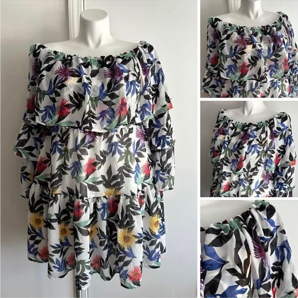 Eloquii Dresses & Skirts - Floral Off-Shoulder Dress, Size 22, ELOQUII